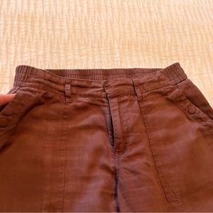 Athleta Cabo wide leg linen pant.